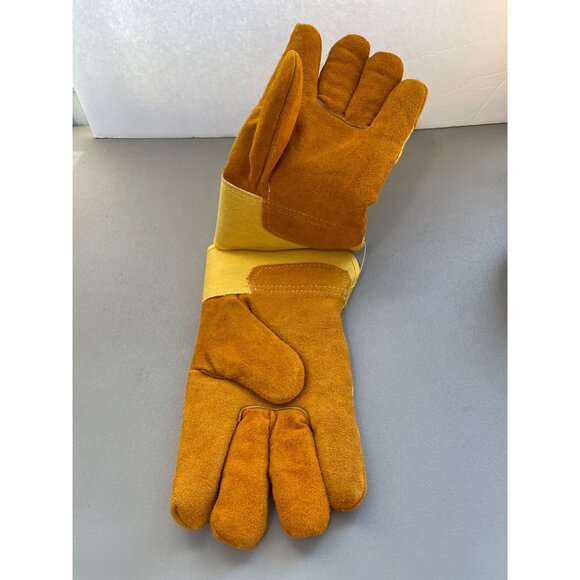 Hand Armor 450 Boa Lined Gloves Large Suede Cowhide Safety Rubberized Cuff NEW - Picture 3 of 5